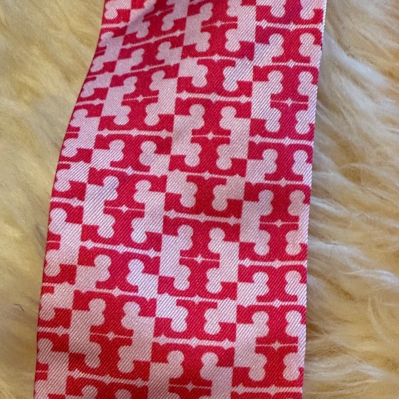 Tory Burch Pink Silk Reversible Women's Ribbon - Picture 4 of 6